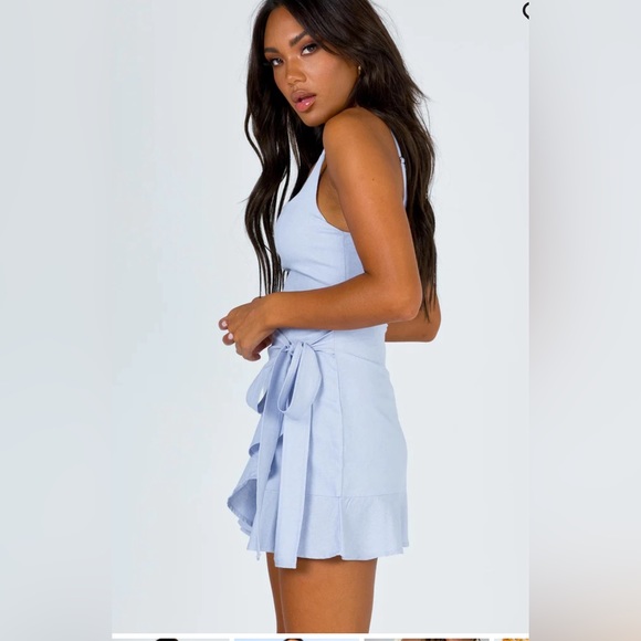 NWT Princess Polly Cottage Hill Mini Dress in baby blue - US 2 - Picture 5 of 15